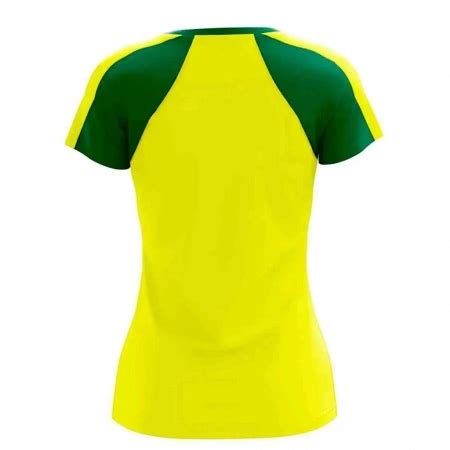 Camiseta Brasil Regia Feminina Amarela Loucos Por Futebol Store