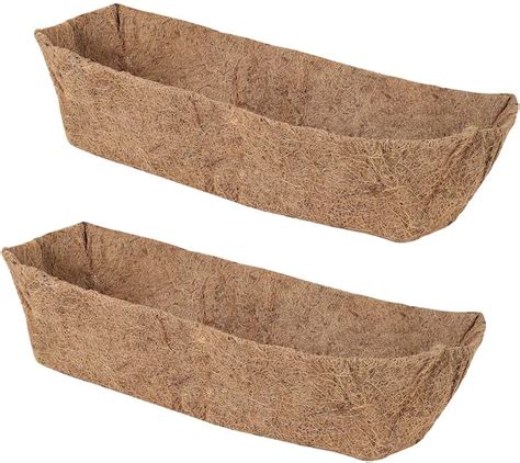 Liphontcta Hzyun 2pcs Trough Coco Liner 24 Inch Wall Planter Replacement Coco Liner