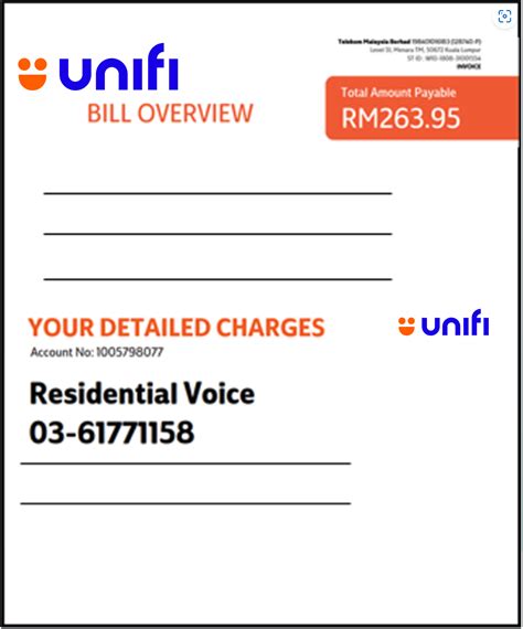 Your service details are displayed in your account on the MyUnifi App