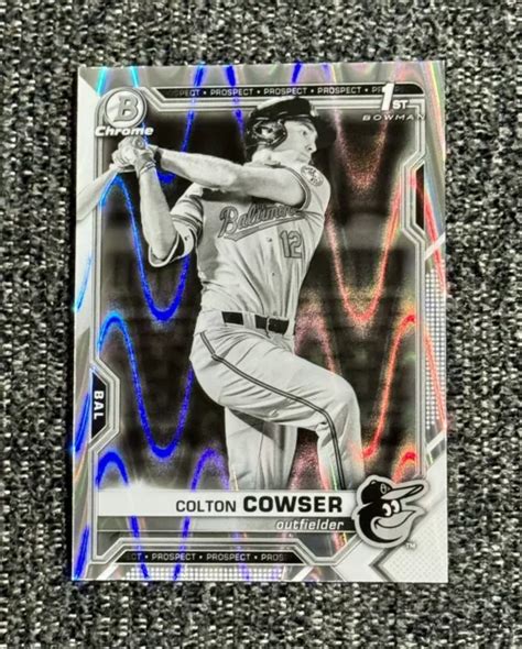 RÉFRACTEUR RAYWAVE COLTON Cowser 2021 Bowman Draft chrome N W RC SP