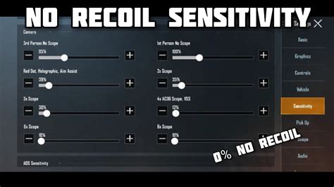 Best Sensitivity Settings And Full Zero Recoil In Pubg Moblie No