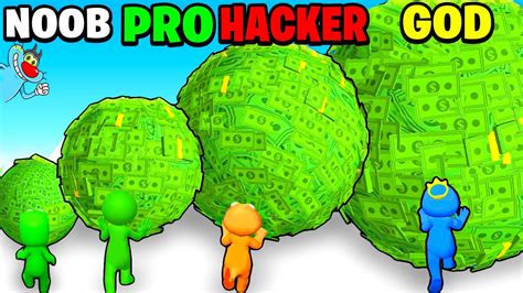 Noob Vs Pro Vs Hacker In Money Role 3d With Oggy And Jack Rock