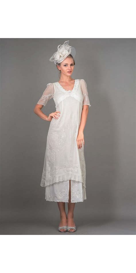 New Vintage Titanic Tea Party Dress In Ivory By Nataya Elegant