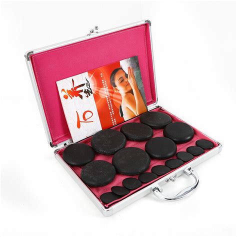 Piece Basalt Hot Stone Therapy Kit Black Massage Stones With