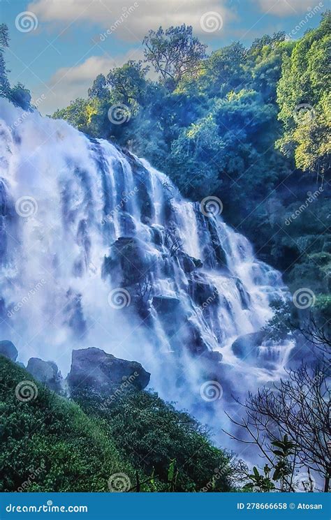 Amazing Deep Forest Big Waterfall at Mae Ya Waterfall, Doi Inthanon ...