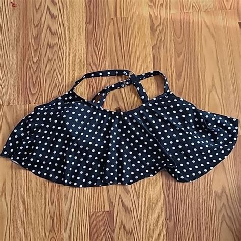 Torrid Swim Torridblack And White Polkadot Bikini Top Poshmark