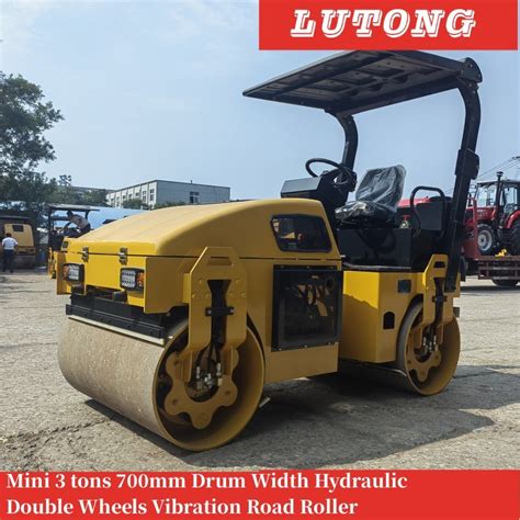 Mini Tons Mm Drum Width Hydraulic Double Wheels Vibration Road