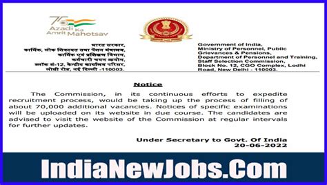 Ssc 73333 Vacancies Recruitment 2022 23 Notification