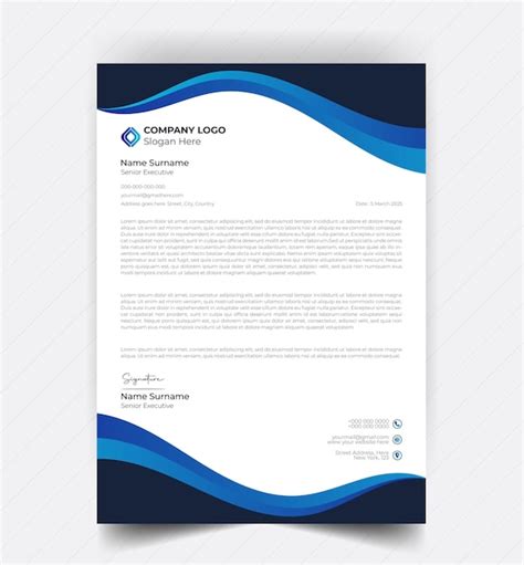 Design De Documento De Papel Timbrado Profissional Corporativo Vetorial