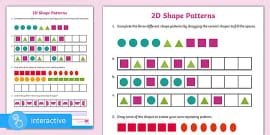 Building Bricks Repeating Patterns Worksheet Twinkl