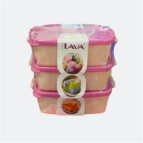 LAVA Tiffin Carrier Air Tight Lunch Box Stackable Food Container