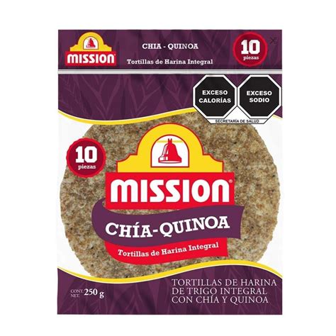 Tortillas De Harina De Trigo Mission Con Chía Y Quinoa 250 G Walmart