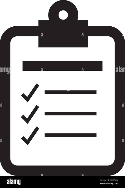 Checkliste Dokument Blatt Symbol Vektor Illustration Grafik Design