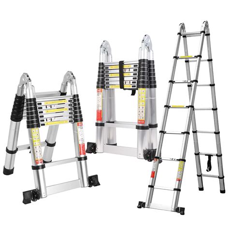 Buy BOWEITI 14 5FT A Frame Telescoping Ladder Aluminum Telescopic