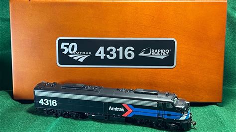 RAPIDO HO Scale EMD E8A Amtrak 4316 Early Day One Black Scheme YouTube