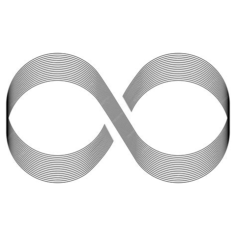 Signo De Infinito Infinito Icono Plano Mobius Strip Vector Logo Para