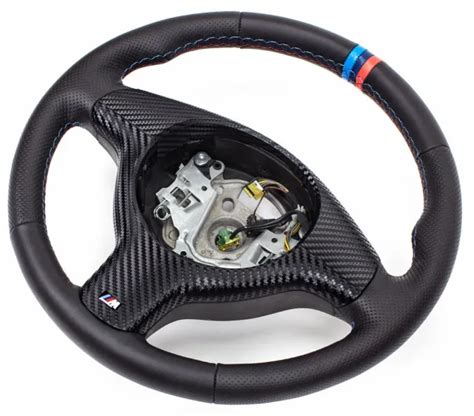 VOLANT CUIR POUR BMW E46 M3 E39 M5 Z3 M Volant Avec Panneau 3 COURROIES