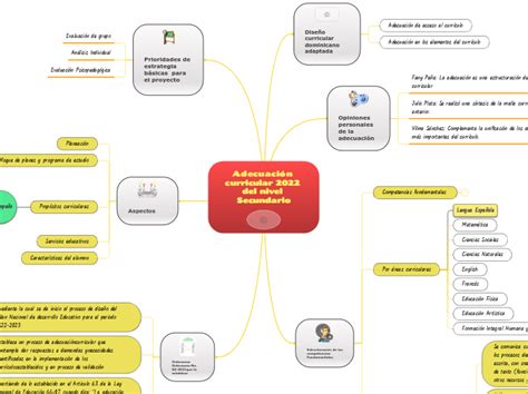 Adecuaci N Curricular Del Nivel Secun Mind Map