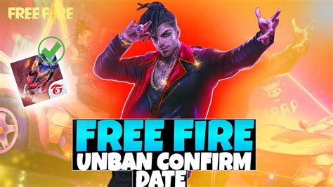 Free Fire Unban Confirm Date 100 Real Unban News Free Fire Free