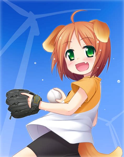 Safebooru 1girl D Animal Ears Ball Baseball Mitt Borrowed Character