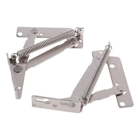 2pcs Set 80 Degree Sprung Hinges Cabinet Door Lift Up Stay Flap Top