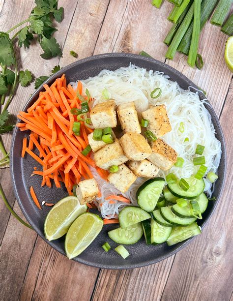 Lemongrass Tofu with Vermicelli Noodles, Cucumber, and Carrot ...