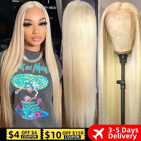 X Hd Transparent Blonde Lace Front Human Hair Wigs X Closure