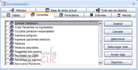 Curso gratis de Access 2010 aulaClic 16 Avanzado Las pestañas del