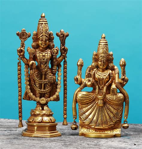 Buy Tirupati Balaji With Padmavati 27CM In Brass Padmavati Amman New