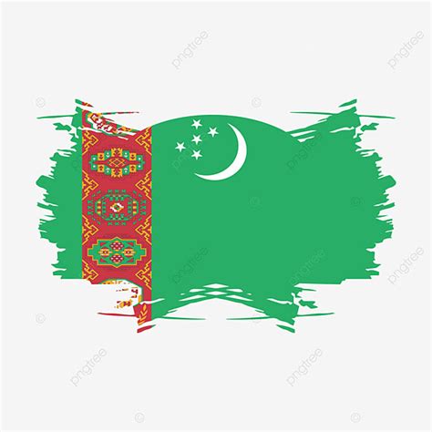 Turkmenistan Flag Clipart Transparent PNG Hd Turkmenistan Flag