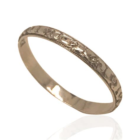 Platinum Hand Engraved Wedding Band Merkley Kendrick Jewelers