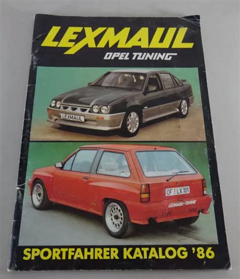 Prospektopel Lexmaul Tuning Avec Opel Gt Kadett Ascona Manta Etc