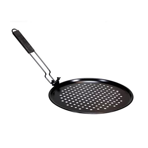 Assadeira P Pizza Grill Perfurada Antiaderente Preta 33cm Ambienzzi