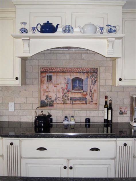 French Country Kitchen Backsplash Tiles Wall Murals