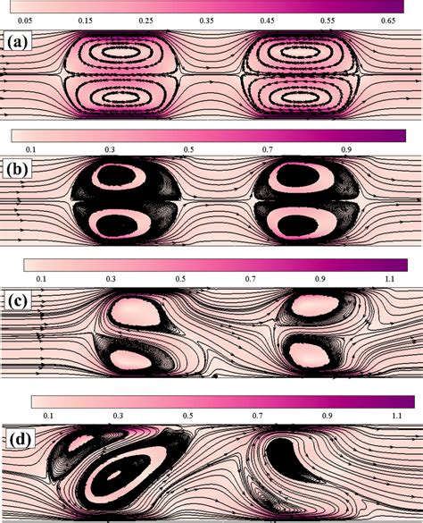 Representative Streamlines And Velocity Magnitude Plots Both For