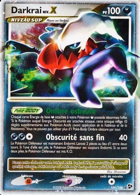 Darkrai Niv X Diamant Perle Duels Au Sommet Pok P Dia