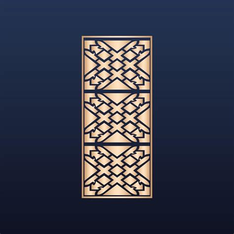 Premium Vector Decorative Laser Cut Panels Template With Abstract