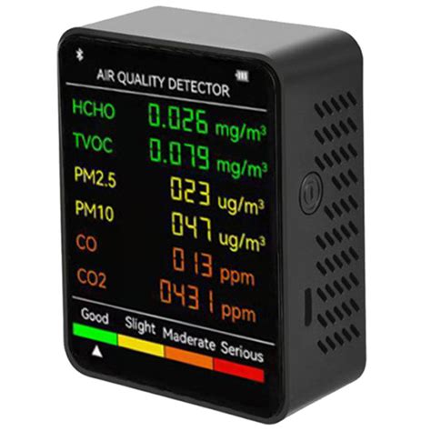 Detektor CO2 Portabel PM2 5 PM10 HCHO TVOC CO CO2 Monitor Kualitas