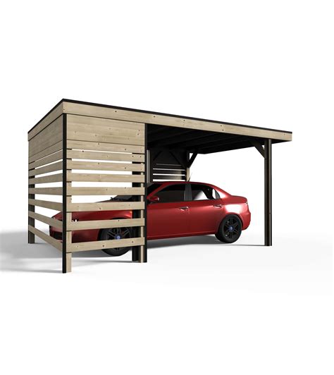 Carport Bois 1 Voiture Mr Bricolage