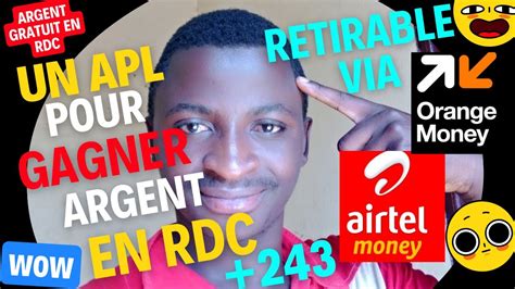 Application Pour Gagner De L Argent Sur Internet En RDC YouTube