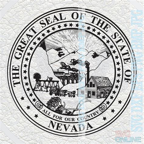 Nevada State Seal SVG Dxf Png Clipart Vector Cricut Cut Cutting Cnc - Etsy