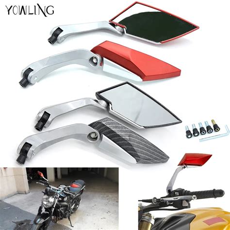 Espejos Laterales De Aluminio Para Motocicleta Retrovisores Cnc Para