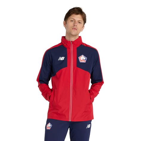 Veste Surv Tement Losc Rouge Bleu Sur Foot Fr