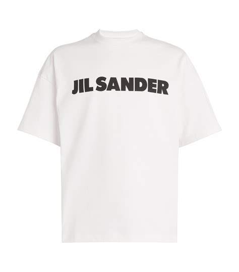 Mens Jil Sander White Cotton Logo Print T Shirt Harrods Us