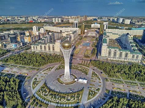 NUR SULTAN KAZAKHSTAN 29 de julio Hermosa vista panorámica del dron