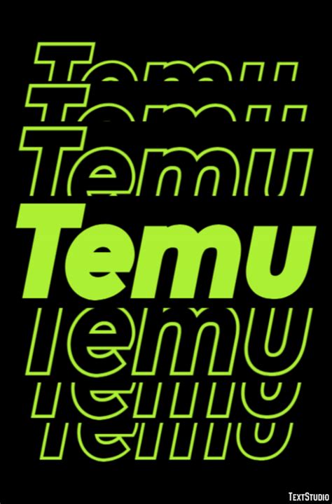 Temu Text Effect And Logo Design Brand