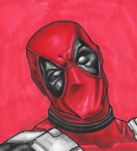 #Deadpool #Fan #Art. (Deadpool face) By: Takara45667. (THE * 5 * STÅR ...