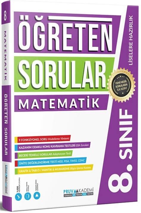 Pruva Akademi 8 Sınıf Matematik Öğreten Soru Bankası Kitapİşler