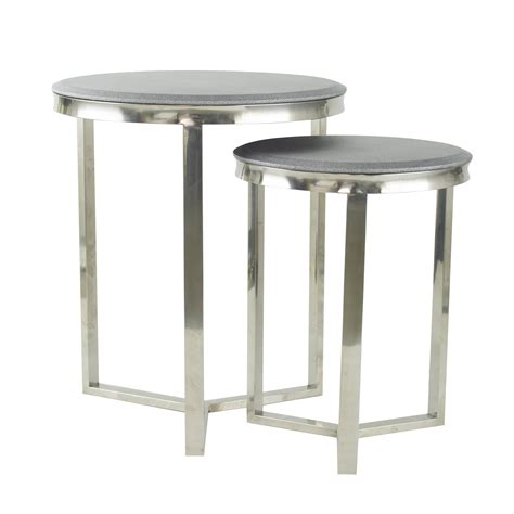 Wrought Studio Charlsea Pedestal Nesting Tables Wayfair