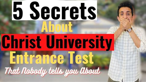 5 Secrets About Christ University Entrance Test That Nobody Tells You